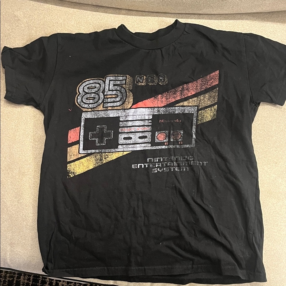 Vintage style Nintendo Black NES Controller T-Shirt - Youth Large